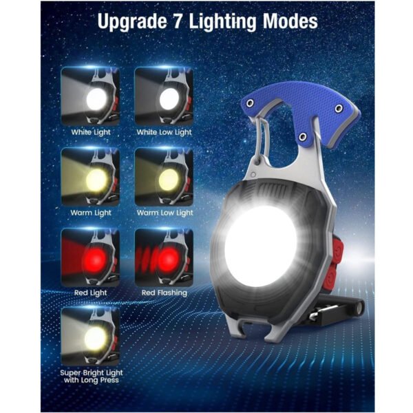 Linterna llavero LED multifuncional recargable resistente al agua y para todo tipo de actividades - Imagen 2