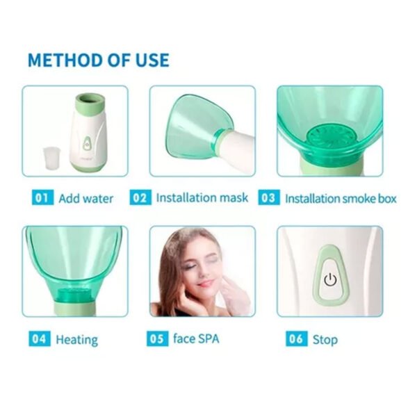 Mini Vaporizador Facial Limpiador Sauna Facial Benice A-508 - Imagen 3