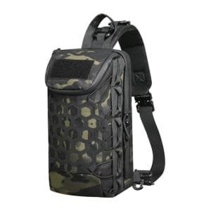 Bolso cruzado táctico para hombre, bolso de pecho ligero impermeable para equitación, deportes, ocio, bolsa de hombro